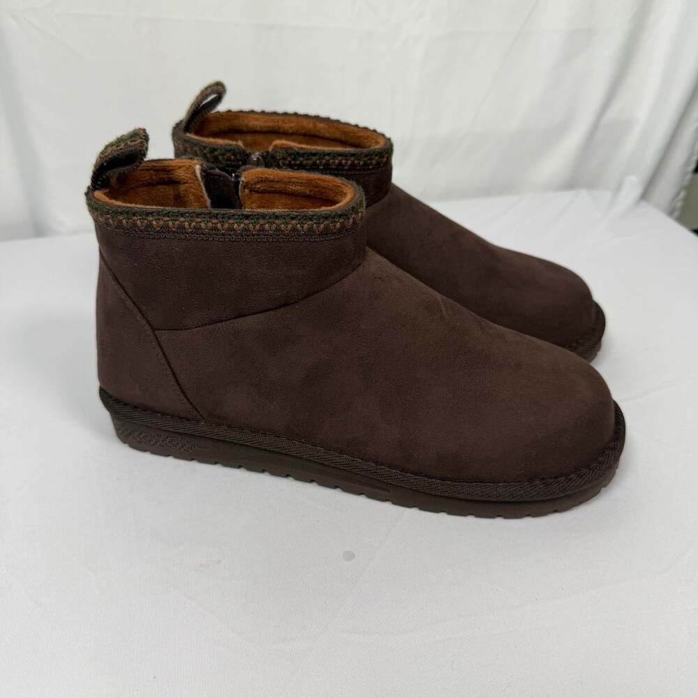Muk Luks Brown Suede Ankle Boots Size 9
